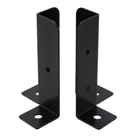 10 Pack Adjustable Post Anchor Base Brackets For Wood Posts 1.5 By 1.5 2 By 2 2 By 4 4 By 4 Built Tough Heavy Duty Black Deck Support For Fences And Pergolas Weather Resistant Steel Construction