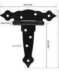 Heavy Duty 8 Inch Black Barn Door Hinge Strap Hinges For Sheds Gates And Wooden Fences With Screws Decorative Hardware