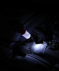 Must Have Emergency Roadside LED Flares Kit With Magnetic Base And Detachable Stand illuminating engine at night