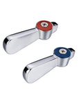 Premium 2 Pack Faucet Handle Replacement Kit Boasting A Beefy 0.43 Inch Stem And Rock Solid 20 Point Broach Interface with chrome finish.