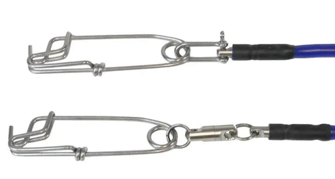 Durable Spearfishing Float Line for Freediving and Speargun Gear with stainless clips and swivel detail