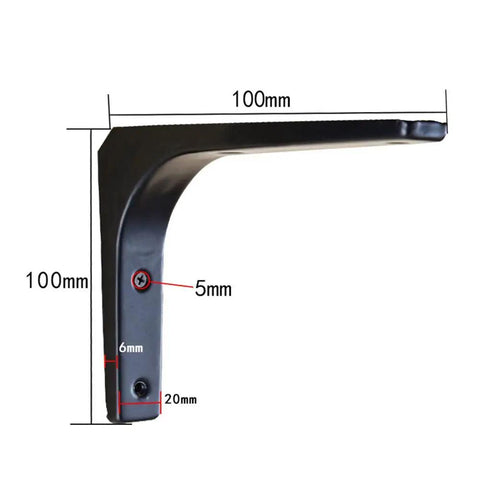 Tank Like Triangle Steel Shelf Brackets Rock Solid Heavy Duty Floating Wall Mount Supports Rust Resistant Cold Rolled Iron dimensions 100mm
