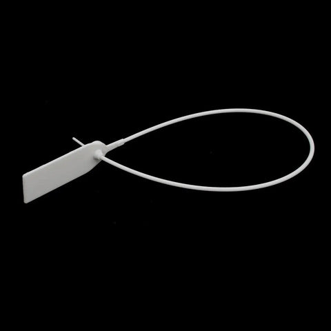 Real Deal White Cable Ties With Integrated Label Markers 2 Pack 420Mm Nylon Zip Straps showing a single tie with label slot.