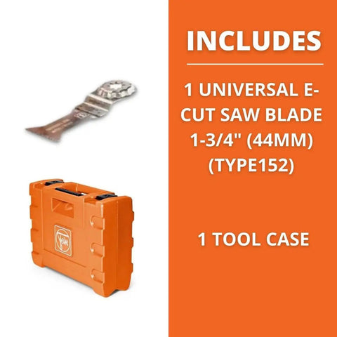 Cordless Oscillating Multitool With 12V Battery, QuickIN Accessory Change In Under 3 Seconds with e-cut saw blade and tool case