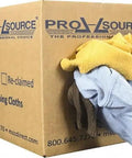 Garage Grade Reclaimed Cotton Rags Set in assorted colors fleece and sweatshirt scraps low lint bulk 5 lb box pack.