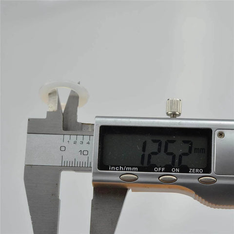 Digital caliper measuring Non Conductive Nylon Flat Washer Inner Diameter 1/2 Inch Outer Diameter 25/32 Inch 100 Pcs RoHS Compliant UL94 V2