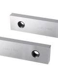 Precision Machinist Parallel Sets Eight Pairs One Half Inch Thick Six Inch Long Alloy Steel Parallels For Layout And Setup Pro Grade Tooling With Five Sixteenths Inch Holes And Three Eighths Inch Holes EG06 0428, showing two steel parallels.