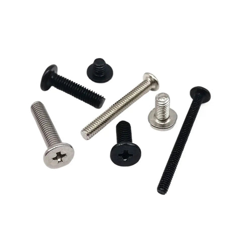 Gotta Have This Twenty Five Piece Carbon Steel Phillips Cross Recess Set M2 M3 M4 Ultra Low Profile Thin Wafer Black Zinc Screws collection.
