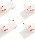 Four clear mounting strips for EZ Pass IPass SunPass on windshield dashboard, reclosable dual lock tape.