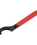 Heavy Duty High Carbon Steel Er25 Er32 Er40 Hook Wrench Spanner With Anti Slip Grip For Precise Tightening Lathe Milling Chuck Collet Clamping, showing ER25 size with red rubber handle.