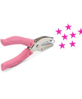 Star Shaped Handheld Paper Hole Punch With Soft Grip Pink Silicone Cover For Scrapbooks Card Making And Crafts 1/4 Inch Punch