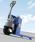 No Sweat Electric Pallet Jack Scale 6600 Lb Capacity Lithium Ion Battery with 46X27 inch forks on a smooth surface.