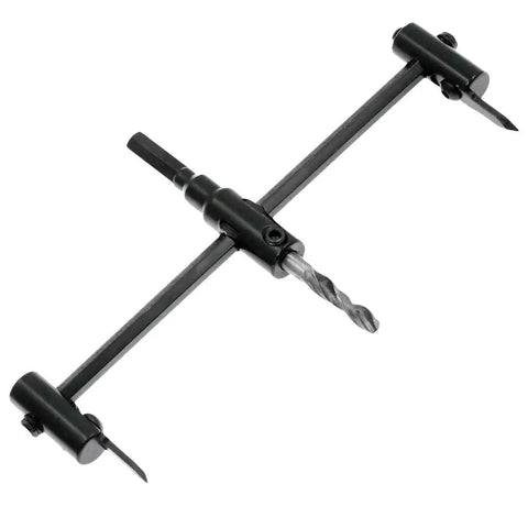 Adjustable Hole Saw Circle Cutter Kit From One And Three Sixteenths Inch Up To Seven And Seven Eighths Inch With Drill Bit And Hex Wrench.