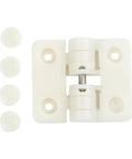 Adjustable Plastic Resin Gate Hinges With 90 And 180 Degree Stop for outdoor gates, white finish, weatherproof design