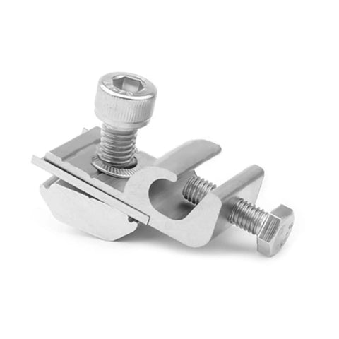Get 50 Pcs T Nuts For Solar Panel Mounts That Fit Aluminum Rails Securely. Close-up of a silver aluminum T nut fastener.