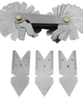 52 Leaf Thread Pitch Gauge Set With 60 Degree And 55 Degree Center Gauges, Pro Grade Stainless Steel Precision Tool