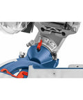 Close-up view of ProFactor Mobile Cordless 18 Volt Sliding Miter Saw With Single Bevel Lightweight On The Go Jobsite Power