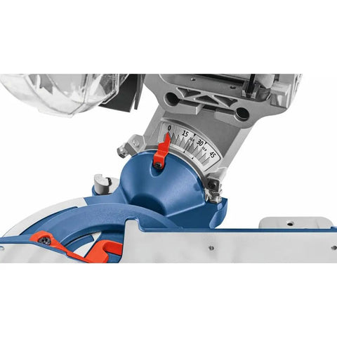 Close-up view of ProFactor Mobile Cordless 18 Volt Sliding Miter Saw With Single Bevel Lightweight On The Go Jobsite Power