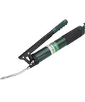 600cc Manual Grease Gun With Lever Action Pro Grade High Pressure Lubrication Dispenser in green with steel nozzle