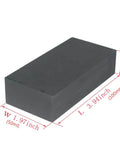 Pro Grade EDM Graphite Plate Ingot With Smooth Polished Surface, 100 X 50 X 25 MM, shown with measurement annotations