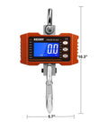 Digital Crane Scale Heavy Duty 2200lb 1000kg Hanging Scale For Farm Livestock Factory Construction And Hunting CE Certified with a blue display and metal hook