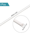 Awesome White ABS Plastic Round Rod 5.2mm X 250mm Solid Craft Bar For DIY Model Making Architectural Mockups And Sand Table Projects Great For Window Frames Doors Pillars And Details Pack Of 5 shown in detail with dimensions.