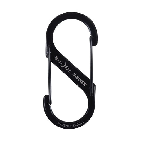 Size 3 Black Double Ended Carabiner Clips, 6 Pack For Luggage Zippers Belts Backpacks And More, Weather Resistant Stainless Steel