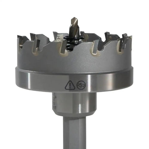 Heavy Duty Carbide Hole Cutter 2-1/2 Inch For Stainless Steel Mild Steel Iron Copper Brass Up To 5 mm Thick, Cuts Clean Holes Fast And Long Lasting