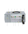 Get The Job Done Right With This Em-50B2 Pneumatic Crimper front view showing controls and connectors for efficient crimping.