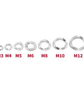 350 Piece 304 Stainless Steel Wave And Flat Washer Set M3 M4 M5 M6 M8 M10 M12 Crinkle Wave And Flat Washers Kit For Auto Motorcycle Machinery And DIY Projects, M3-M12 sizes