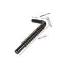 Heavy Duty Trailer Gate Spring Latch Pin Repair Kit With Easy Install Beefy Built Metal Latch For Utility Trailers Reliable Locking Mechanism Simple Setup Universal Fit, black steel pin 6.05 in