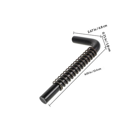 Heavy Duty Trailer Gate Spring Latch Pin Repair Kit With Easy Install Beefy Built Metal Latch For Utility Trailers Reliable Locking Mechanism Simple Setup Universal Fit, black steel pin 6.05 in