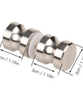 Stainless Steel Glass Knob Shower Door Handle With Screw 30mm Diameter Fits 6 to 18mm Glass Polished Chrome Hardware