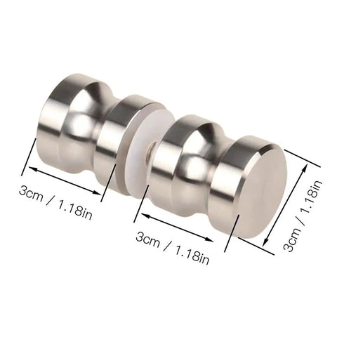 Stainless Steel Glass Knob Shower Door Handle With Screw 30mm Diameter Fits 6 to 18mm Glass Polished Chrome Hardware