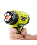 18V Cordless Heat Gun For Quick Heating Tasks Like Shrink Tubing And Paint Removal Up To 875 Degrees Fahrenheit With A Fast Under Ten Seconds Heat Up DIY Friendly Tool Only in hand close-up