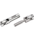 Upgrade Your Trx4m Defender Or Ford Bronco Rc Rig With This Tough As Nails Stainless Steel Drive Shaft showing precision fit parts.