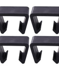 4 Pack Sofa Connector Clips For Easy Furniture Fastening, black plastic chair fasteners displayed in simple shape
