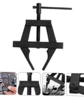 Shop Grade Motorcycle Chain Tensioner Tool Badass Heavy Duty Steel Chain Adjuster Wrench visible from top angle for precise adjustments.