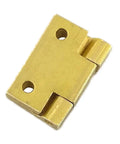 Solid Brass Furniture Hinges Set For Small Cabinets And Jewelry Boxes 19 By 12.5 mm Mini Butt Connectors close-up view