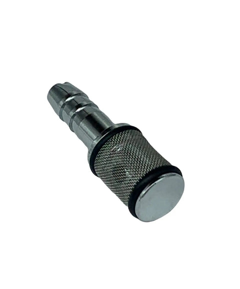 Pressure Washer Detergent Pickup Filter With Internal Check Valve Brass And Chrome 1/4 Inch Barb 400 Micron Screen