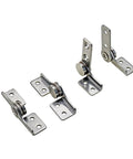 Four 304 stainless damping hinges with mounting plates and rollers; right-hand, 2.0 N.m torque.