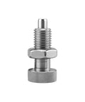 Top Shelf Stainless Steel Spring Plunger Featuring A Knurled Grip Knob And Self Locking Design For Effortless Retraction Includes An M16 Mounting Screw And Nut For Heavy Duty Applications That Will Stand The Test Of Time.