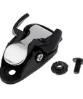 Replacement Inline Skates Buckle Clasp Kit For Connecting Straps Lightweight Portable Repair Accessory For Inline Quad Outdoor Skating Quick Install Easy Snap No Tools Needed Durable PP Material kit in black with screw and nut.
