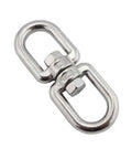 Heavy Duty 2755 Lbs Swivel Eye Bolt Double Eye Swivel 304 Stainless Steel With 12mm Loops 1250Kg Working Load Limit