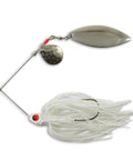 Reed Runner Tandem Spin Premium Spinner Baits For Freshwater Lures That Catch Bass Pike And Musky White Shad 3/8 Oz