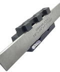 Lathe Adjustable Pro Grade Parting Tool Holder With 10mm Shank And Three Quarter Inch HSS Blade, side angle view