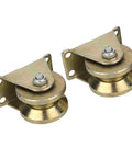 V Type Sliding Gate Roller Set With V Wheel Track Heavy Duty Steel Gate Accessories For Industrial And Home Shop Use Noiseless V Shaped Bracket Durable Gate Rollers In A 2 Pack