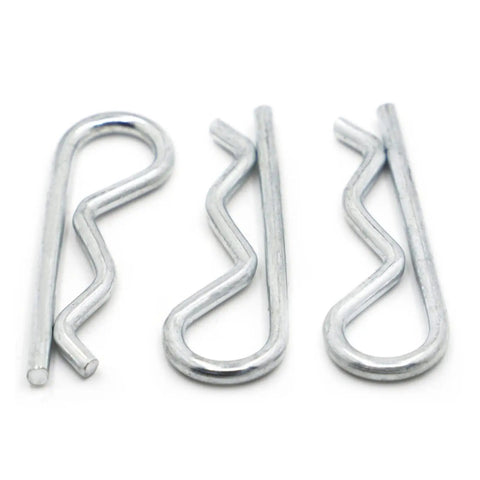10 Sizes R Shaped Spring Cotter Pins Kit For M1 Through M5 Built To Last Heavy Duty Carbon Steel Zinc Plated Hairpin Fasteners, mixed sizes