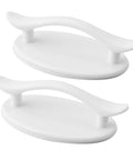 2 Pack Self Stick Instant Cabinet Drawer Handles Self Adhesive Pull Handles For Kitchen Cabinets Doors Windows Sliding Closets Bathrooms And Mirror Panels White Finish Easy Install Decorative Yet Practical Hardware