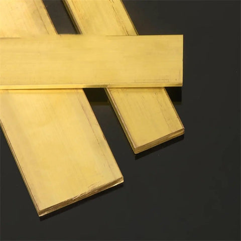 Solid Brass Flat Bar Stock 2mm Thick 500mm Long Rectangular Brass Plate For Machining Fabrication DIY Projects And Welding